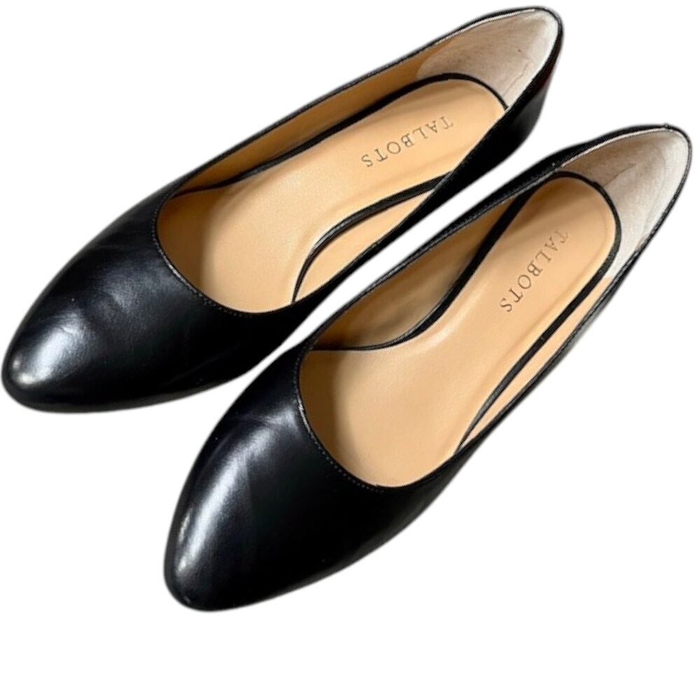 Talbots Classic Leather Pumps Made in Brazil 2.5” Heel - Black - 8 WIDE - Picture 4 of 12